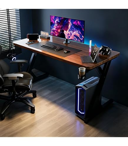 Amazon | UTESPELARE ウーテスペラレ ゲーミングデスク - アッシュ調